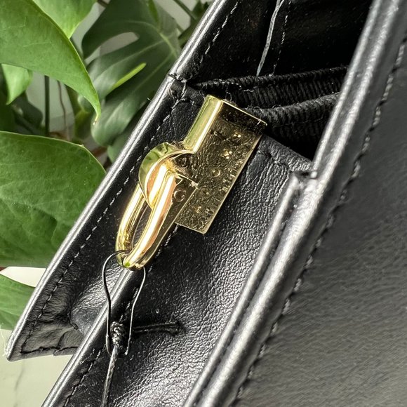 ATOMY STUDIOS OO Atom Arc Bag Black Leather Gold Tone Hardware NEW w/ 3 straps - Picture 3 of 8